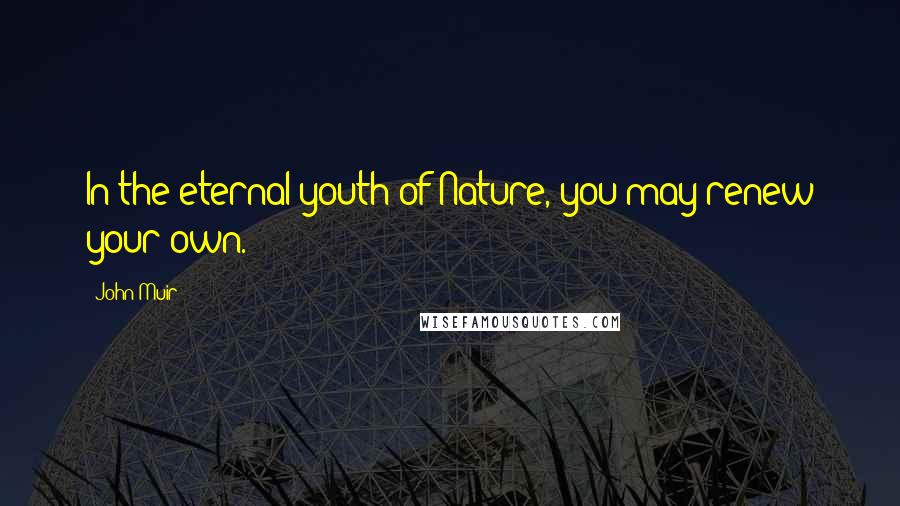 John Muir Quotes: In the eternal youth of Nature, you may renew your own.