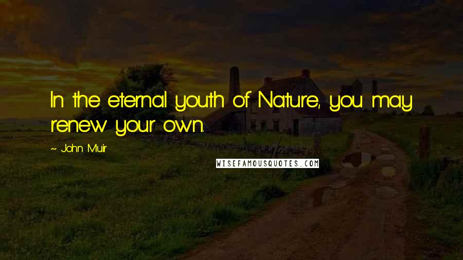 John Muir Quotes: In the eternal youth of Nature, you may renew your own.