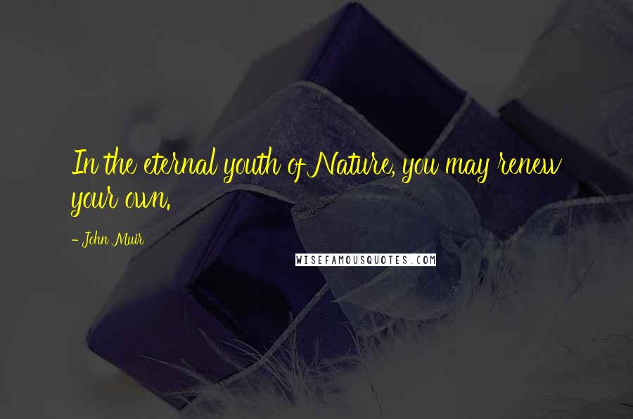 John Muir Quotes: In the eternal youth of Nature, you may renew your own.