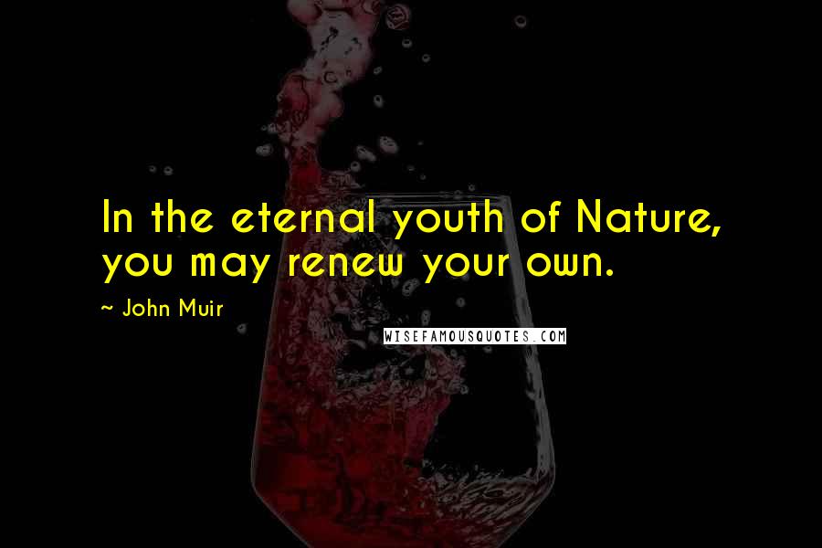 John Muir Quotes: In the eternal youth of Nature, you may renew your own.