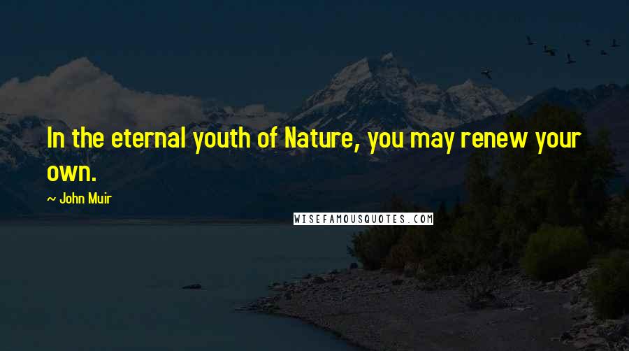 John Muir Quotes: In the eternal youth of Nature, you may renew your own.