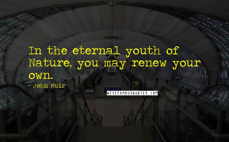 John Muir Quotes: In the eternal youth of Nature, you may renew your own.