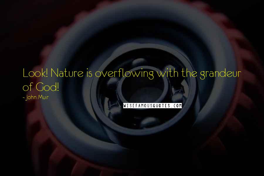 John Muir Quotes: Look! Nature is overflowing with the grandeur of God!