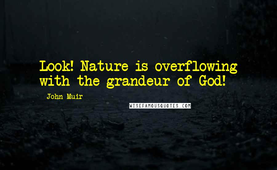 John Muir Quotes: Look! Nature is overflowing with the grandeur of God!