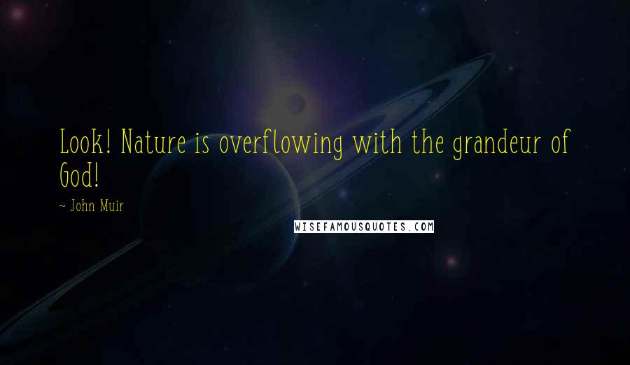 John Muir Quotes: Look! Nature is overflowing with the grandeur of God!