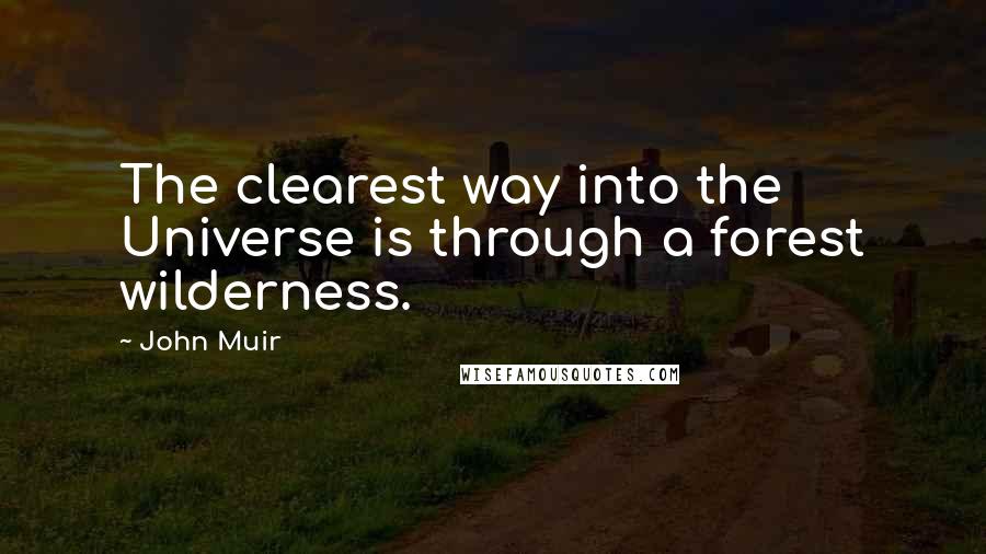 John Muir Quotes: The clearest way into the Universe is through a forest wilderness.