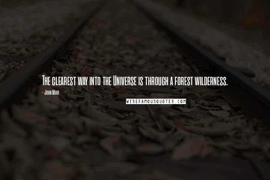 John Muir Quotes: The clearest way into the Universe is through a forest wilderness.