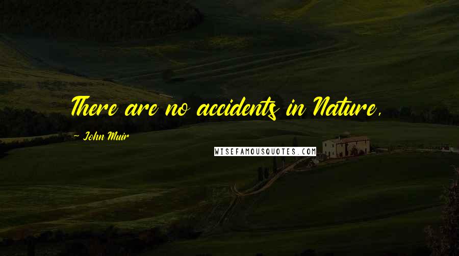 John Muir Quotes: There are no accidents in Nature,