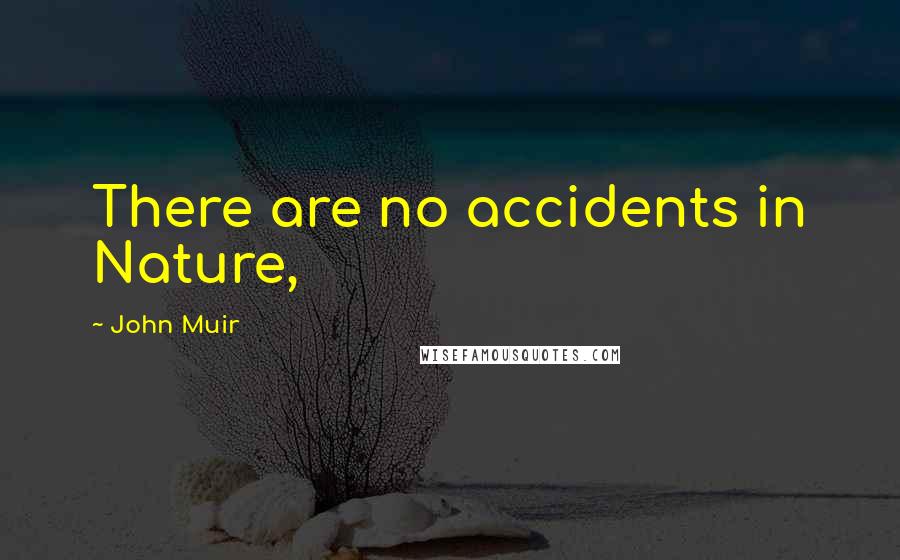 John Muir Quotes: There are no accidents in Nature,