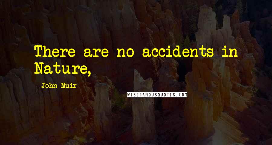 John Muir Quotes: There are no accidents in Nature,