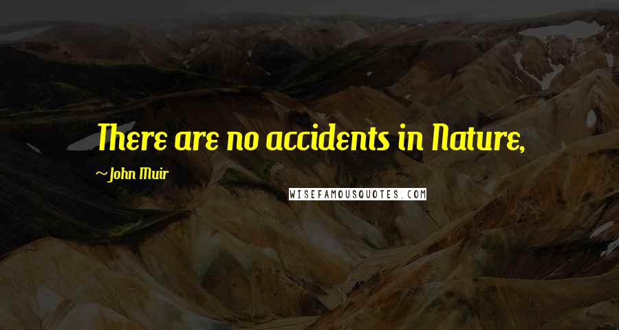 John Muir Quotes: There are no accidents in Nature,