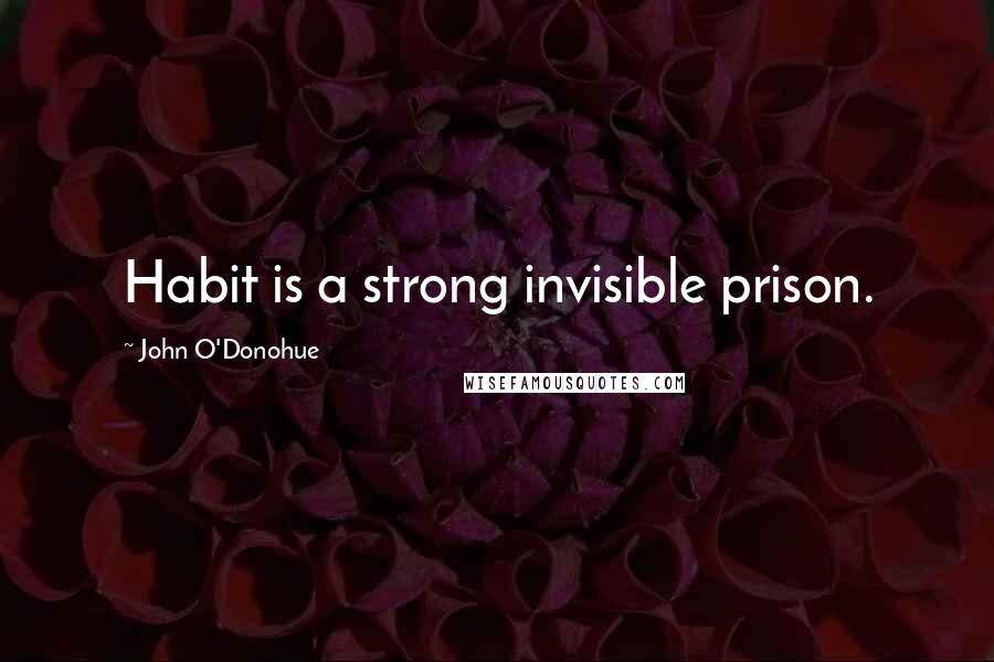 John O'Donohue Quotes: Habit is a strong invisible prison.