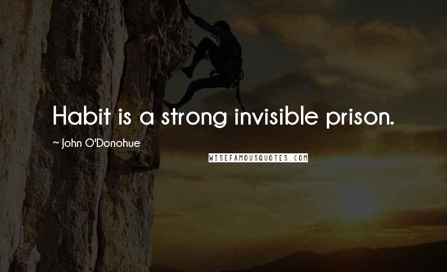 John O'Donohue Quotes: Habit is a strong invisible prison.