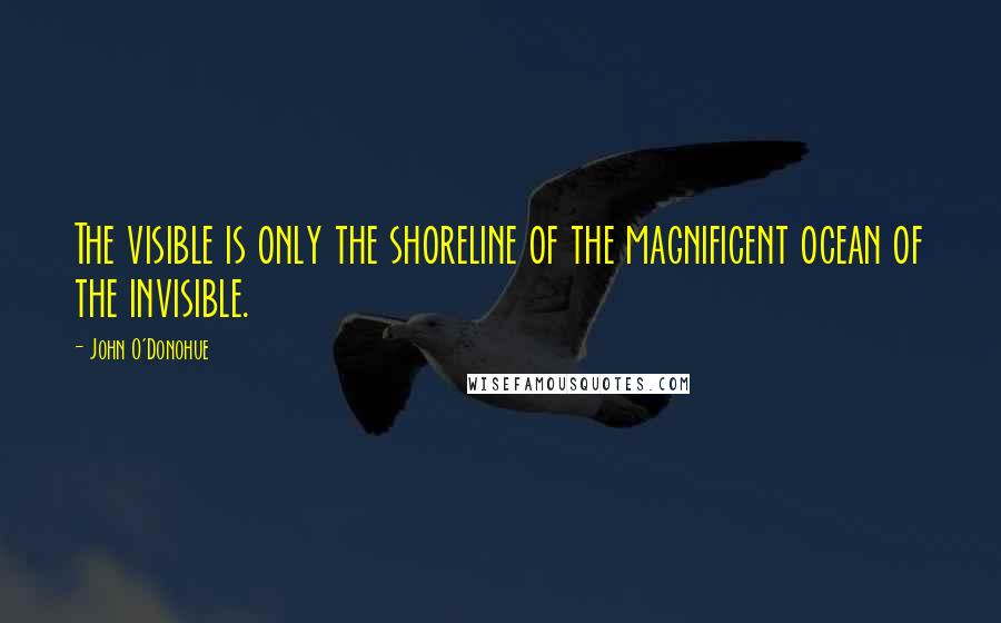 John O'Donohue Quotes: The visible is only the shoreline of the magnificent ocean of the invisible.