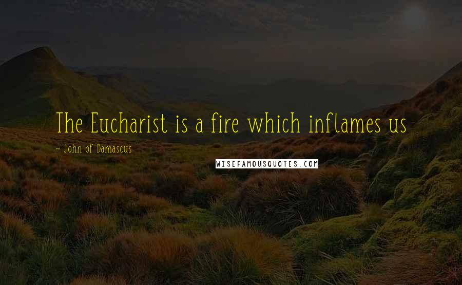 John Of Damascus Quotes: The Eucharist is a fire which inflames us
