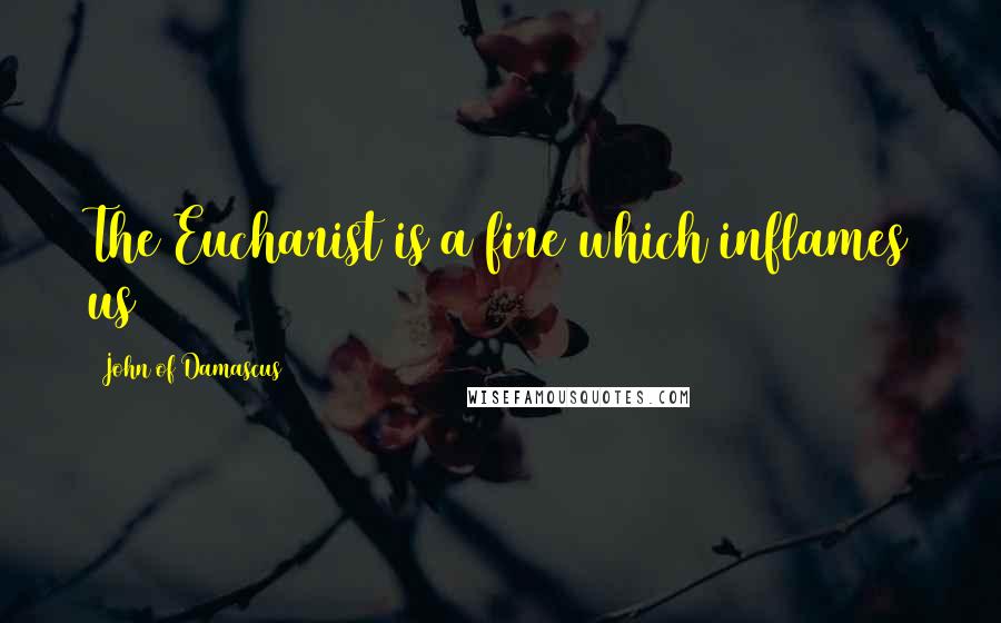 John Of Damascus Quotes: The Eucharist is a fire which inflames us