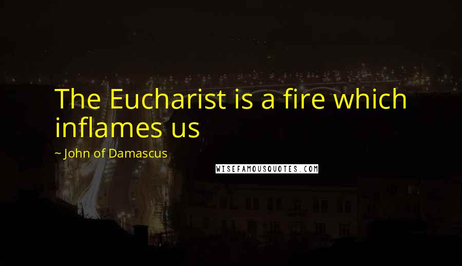John Of Damascus Quotes: The Eucharist is a fire which inflames us