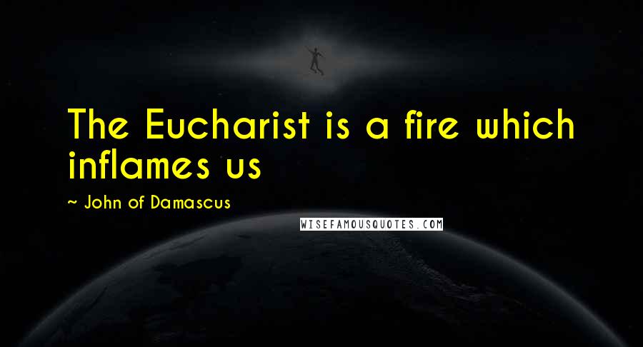 John Of Damascus Quotes: The Eucharist is a fire which inflames us