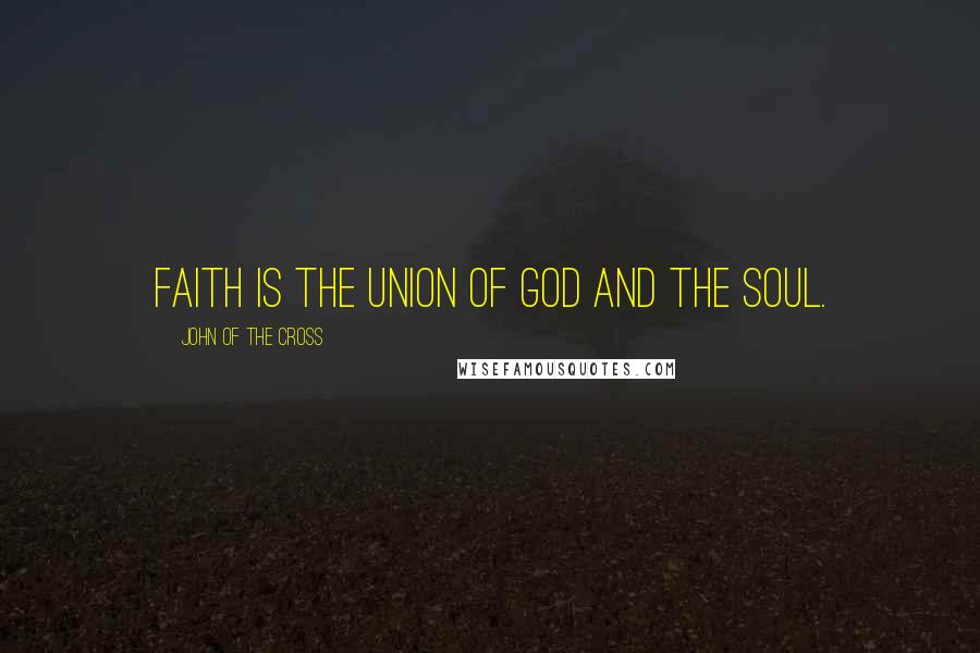 John Of The Cross Quotes: Faith is the union of God and the soul.