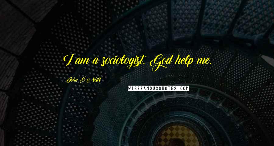 John O'Neill Quotes: I am a sociologist, God help me.