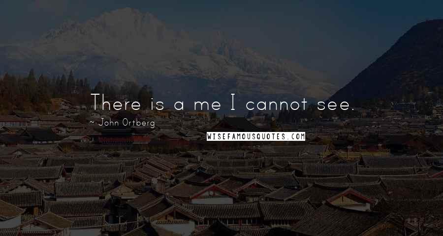 John Ortberg Quotes: There is a me I cannot see.