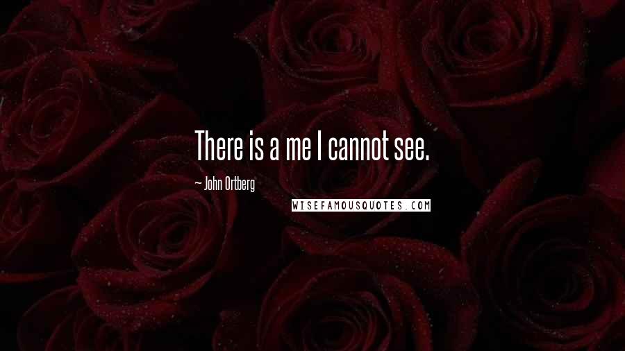 John Ortberg Quotes: There is a me I cannot see.