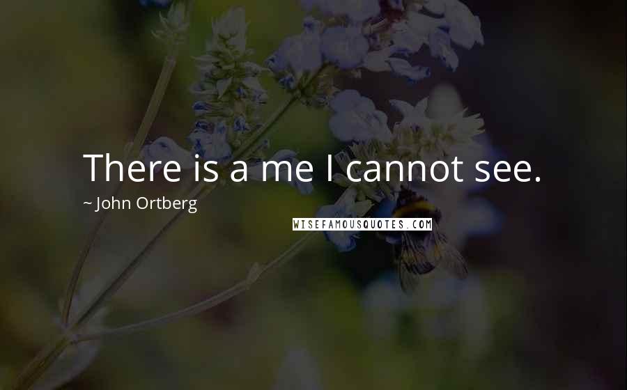 John Ortberg Quotes: There is a me I cannot see.