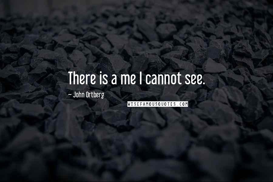 John Ortberg Quotes: There is a me I cannot see.