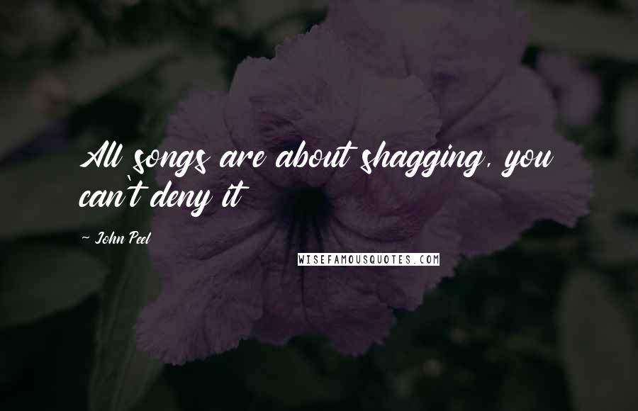 John Peel Quotes: All songs are about shagging, you can't deny it