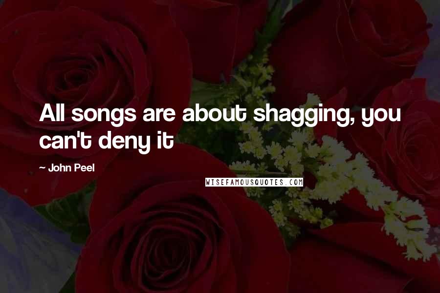 John Peel Quotes: All songs are about shagging, you can't deny it