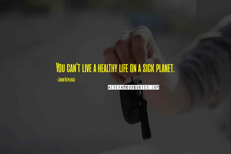 John Replogle Quotes: You can't live a healthy life on a sick planet.