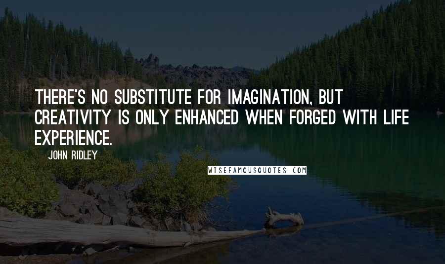 John Ridley Quotes: There's no substitute for imagination, but creativity is only enhanced when forged with life experience.