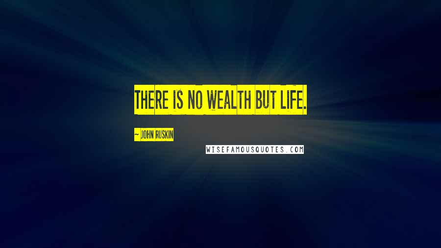 John Ruskin Quotes: There is no wealth but life.