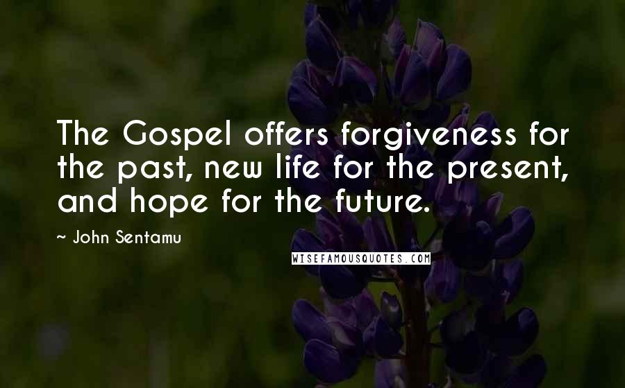 John Sentamu Quotes: The Gospel offers forgiveness for the past, new life for the present, and hope for the future.