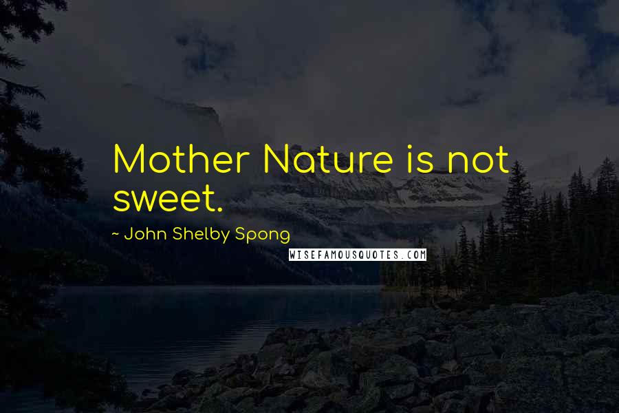 John Shelby Spong Quotes: Mother Nature is not sweet.