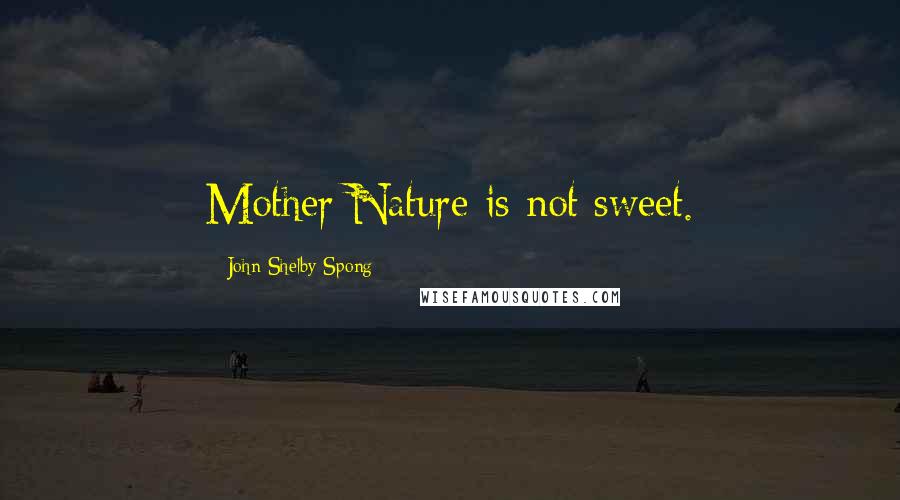 John Shelby Spong Quotes: Mother Nature is not sweet.