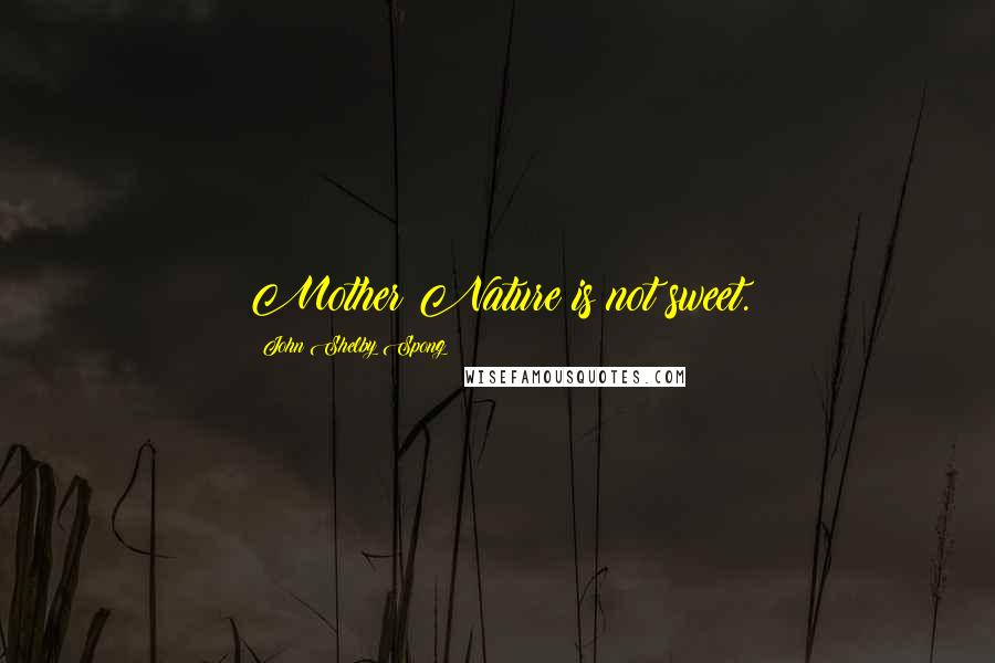 John Shelby Spong Quotes: Mother Nature is not sweet.