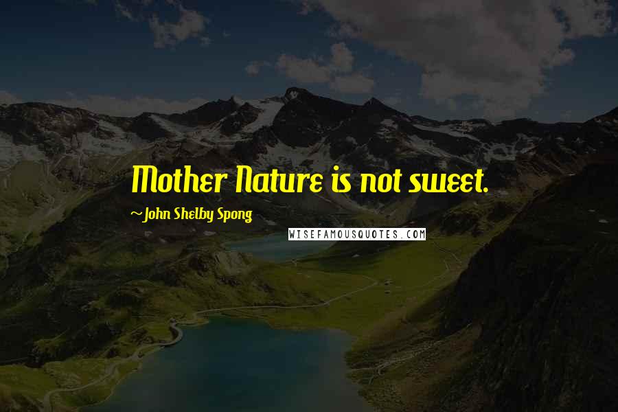 John Shelby Spong Quotes: Mother Nature is not sweet.