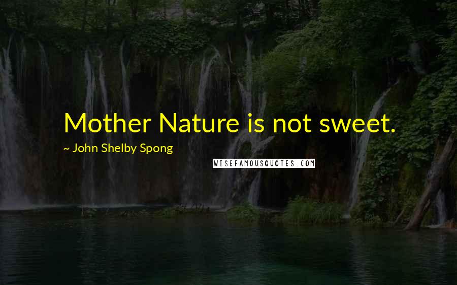 John Shelby Spong Quotes: Mother Nature is not sweet.