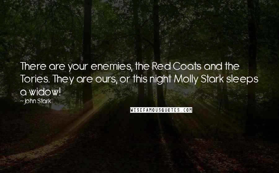 John Stark Quotes: There are your enemies, the Red Coats and the Tories. They are ours, or this night Molly Stark sleeps a widow!