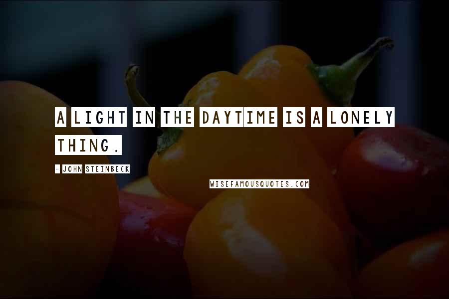 John Steinbeck Quotes: A light in the daytime is a lonely thing.