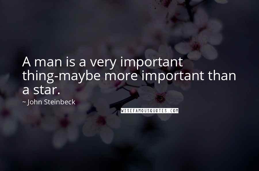 John Steinbeck Quotes: A man is a very important thing-maybe more important than a star.