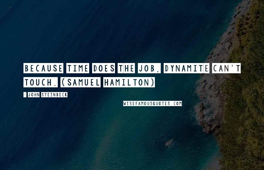 John Steinbeck Quotes: Because time does the job, dynamite can't touch. (Samuel Hamilton)