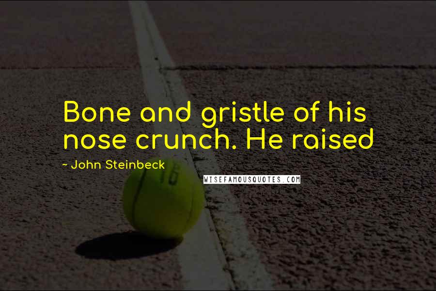 John Steinbeck Quotes: Bone and gristle of his nose crunch. He raised