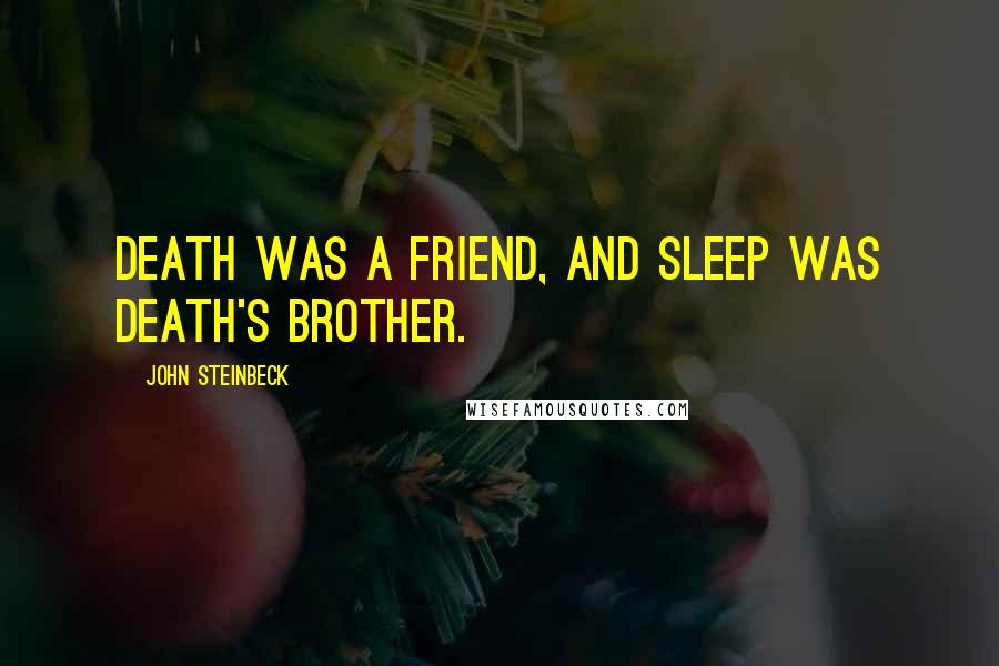 John Steinbeck Quotes: Death was a friend, and sleep was Death's brother.