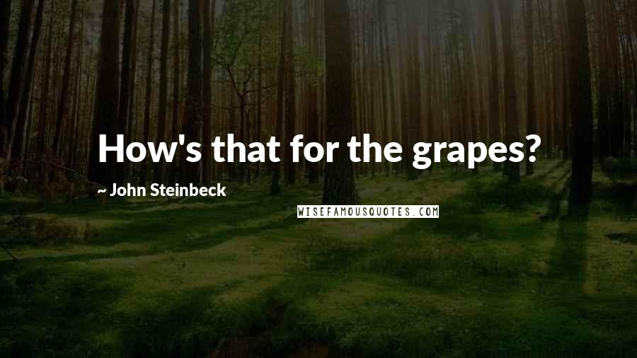 John Steinbeck Quotes: How's that for the grapes?
