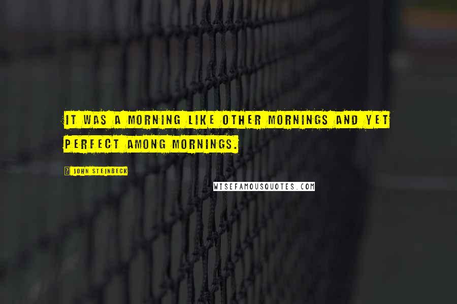 John Steinbeck Quotes: It was a morning like other mornings and yet perfect among mornings.