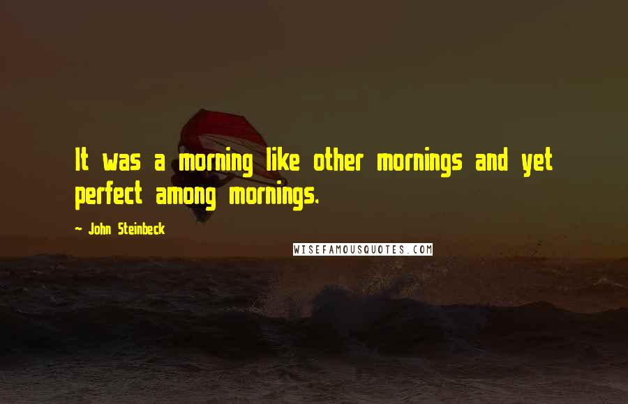 John Steinbeck Quotes: It was a morning like other mornings and yet perfect among mornings.