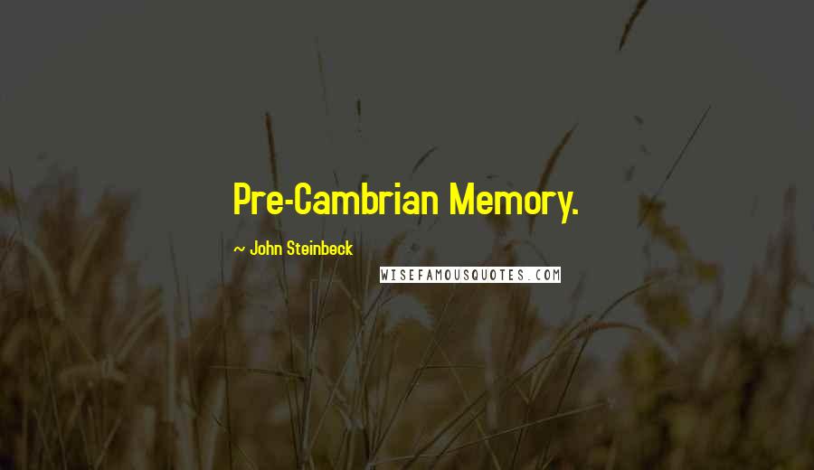 John Steinbeck Quotes: Pre-Cambrian Memory.