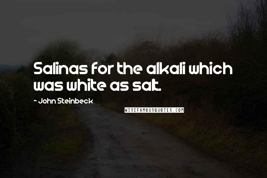 John Steinbeck Quotes: Salinas for the alkali which was white as salt.
